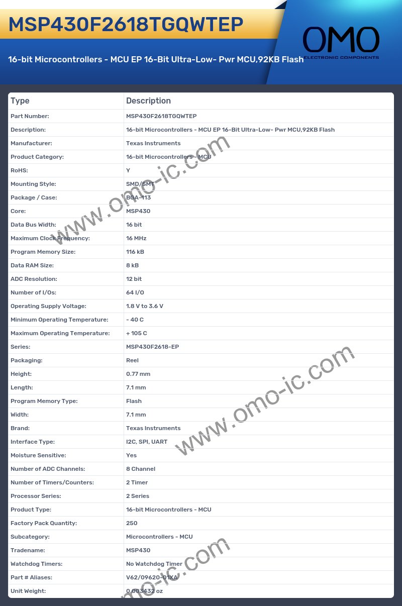 MSP430F2618TGQWTEP