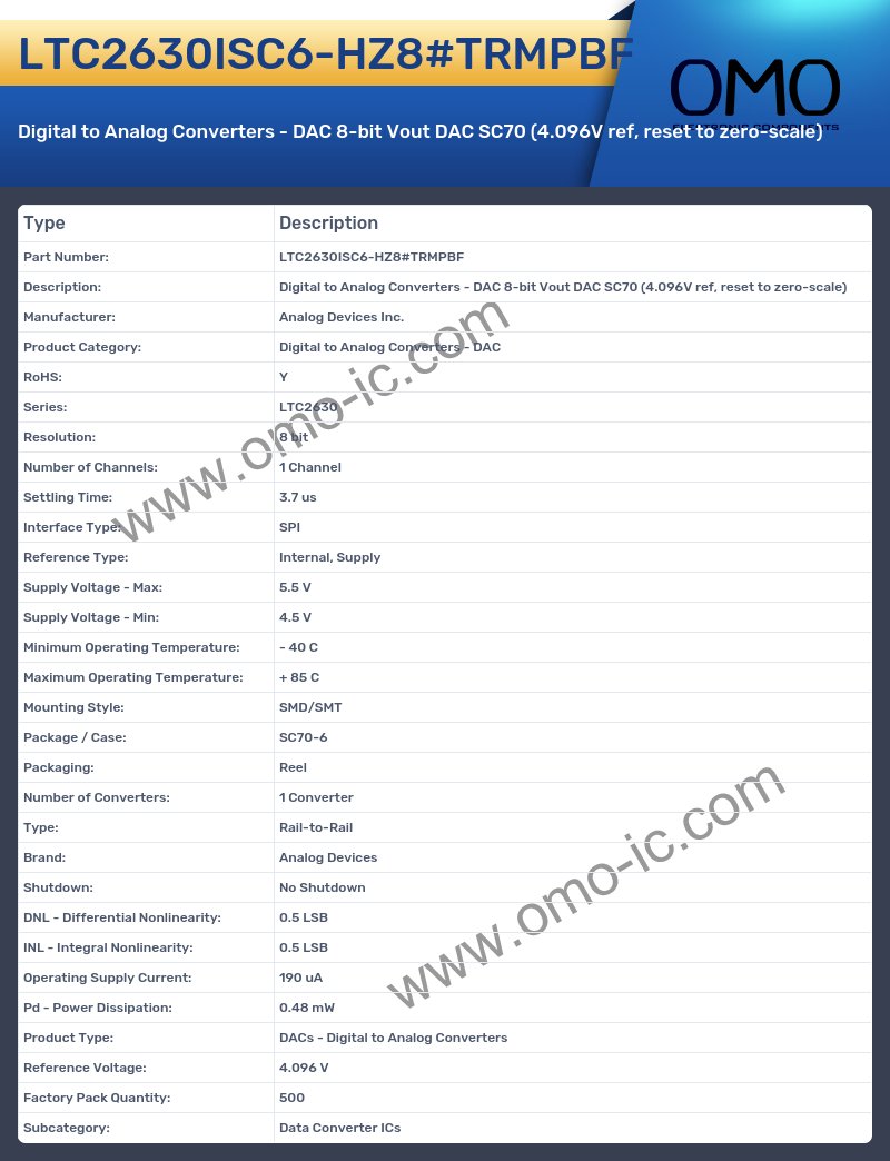LTC2630ISC6-HZ8#TRMPBF