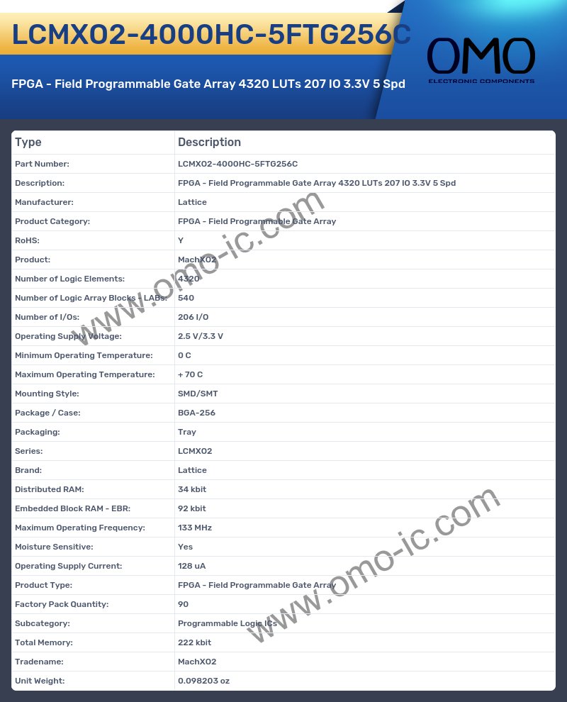 LCMXO2-4000HC-5FTG256C