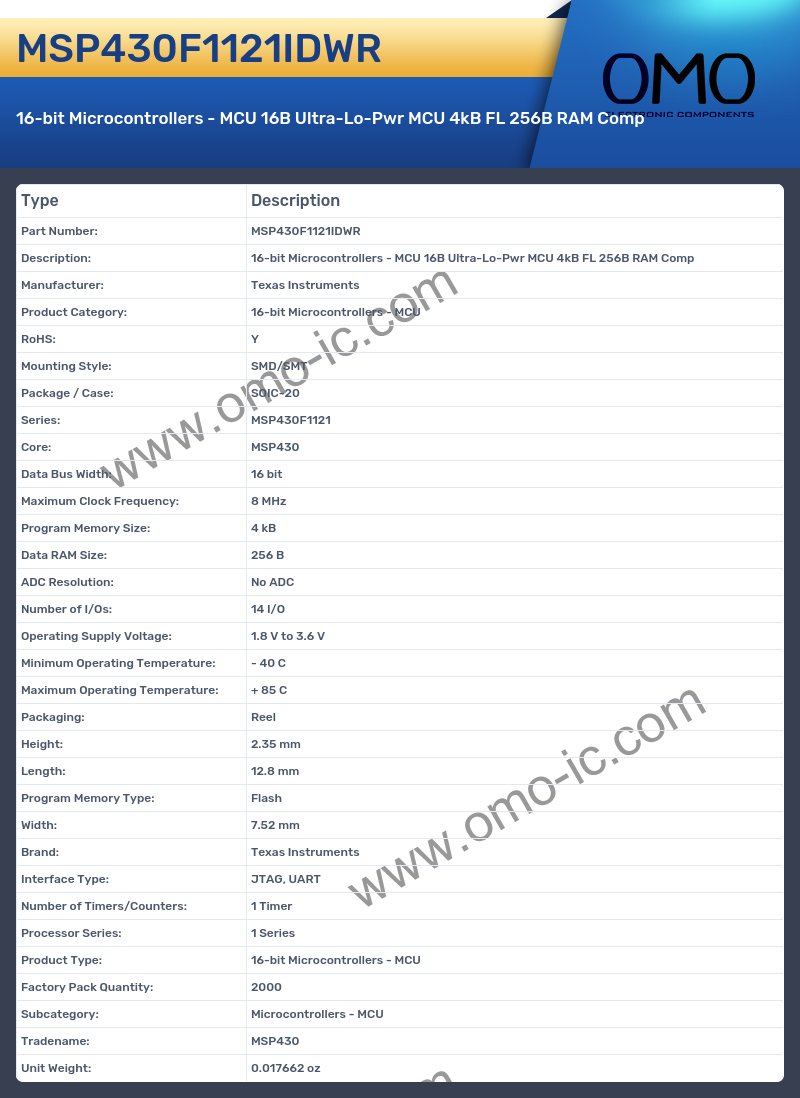 MSP430F1121IDWR