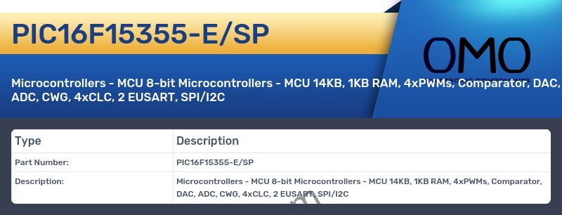 PIC16F15355-E/SP