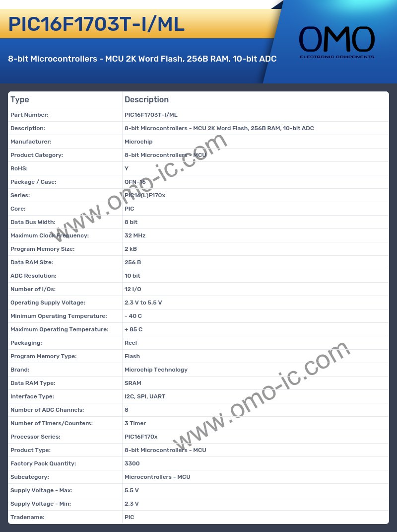 PIC16F1703T-I/ML