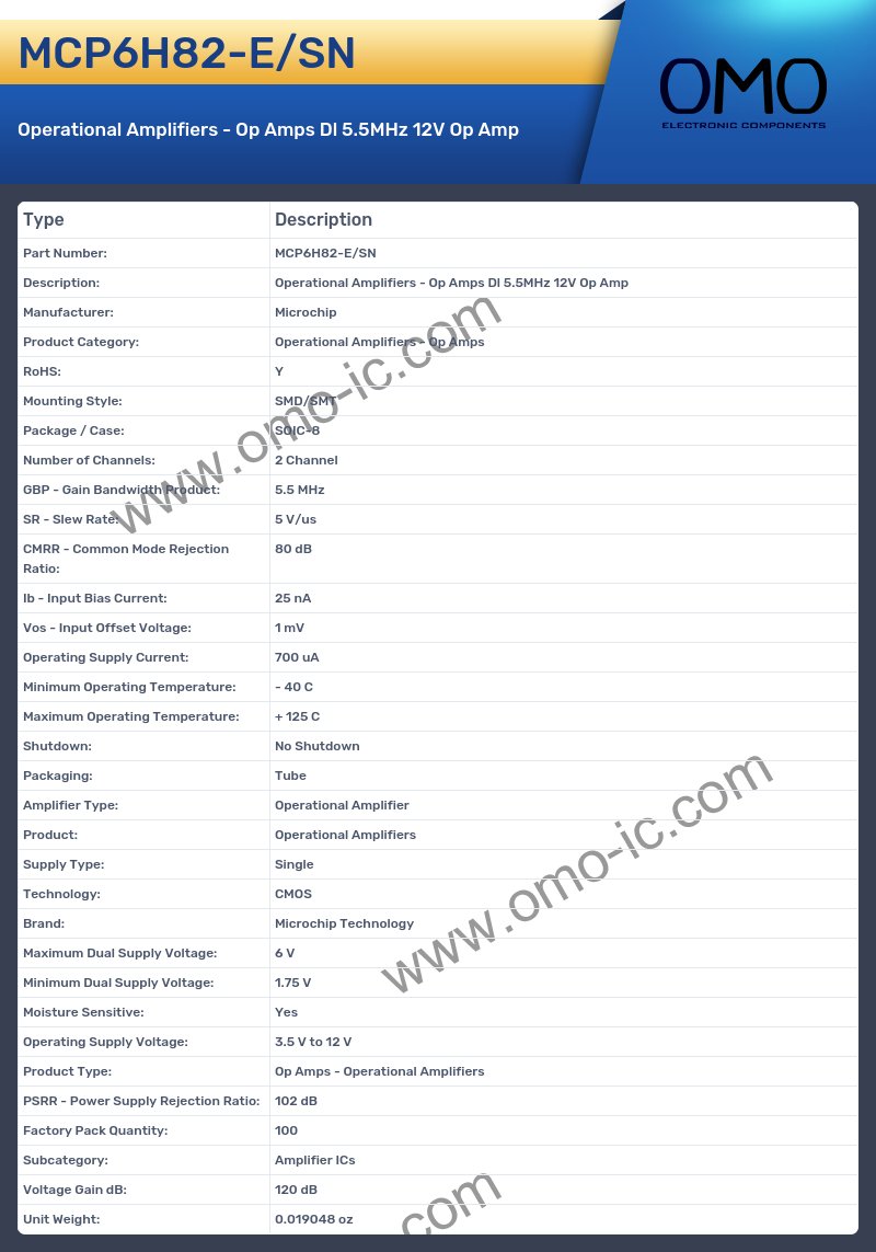 MCP6H82-E/SN
