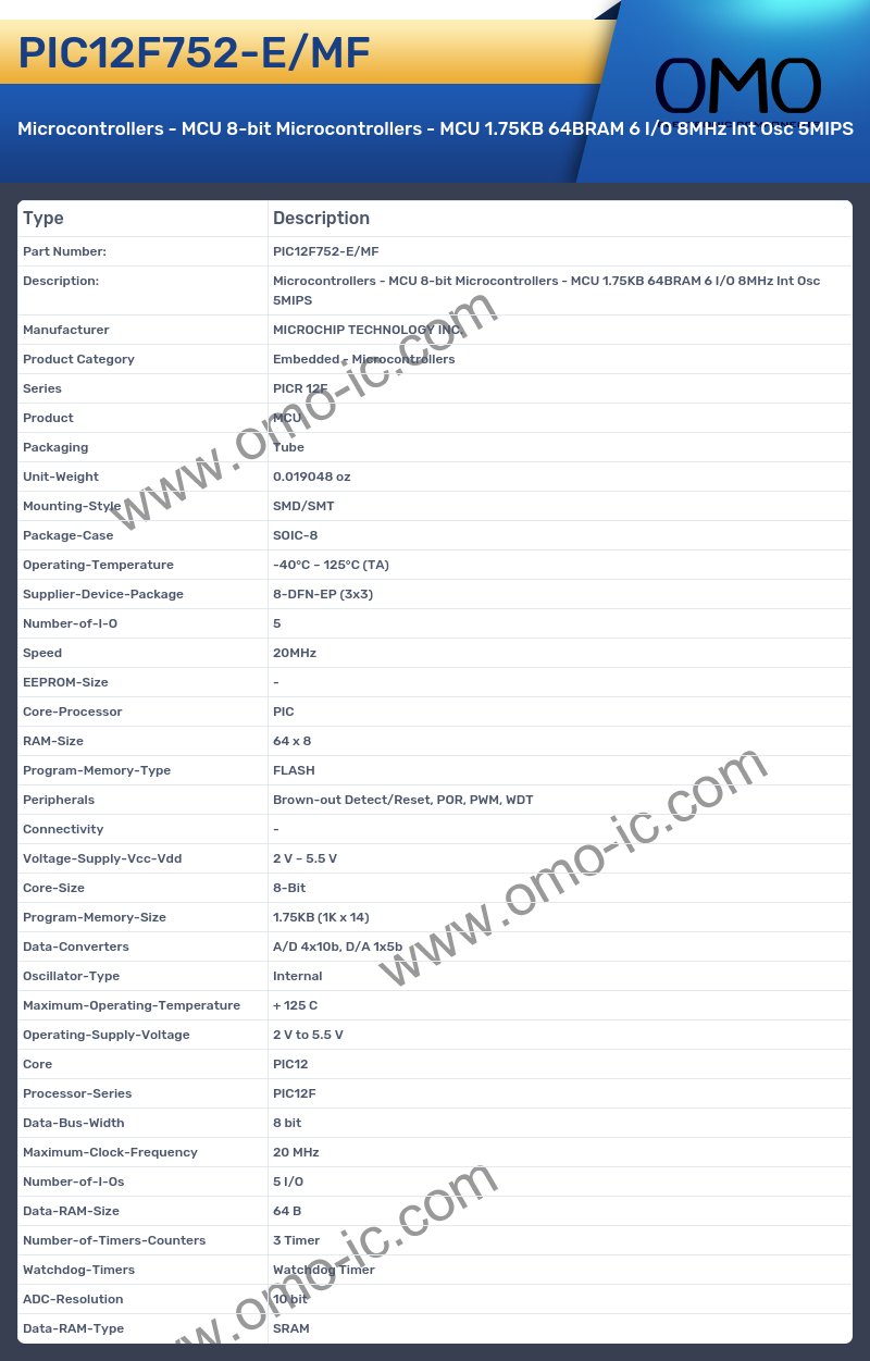 PIC12F752-E/MF