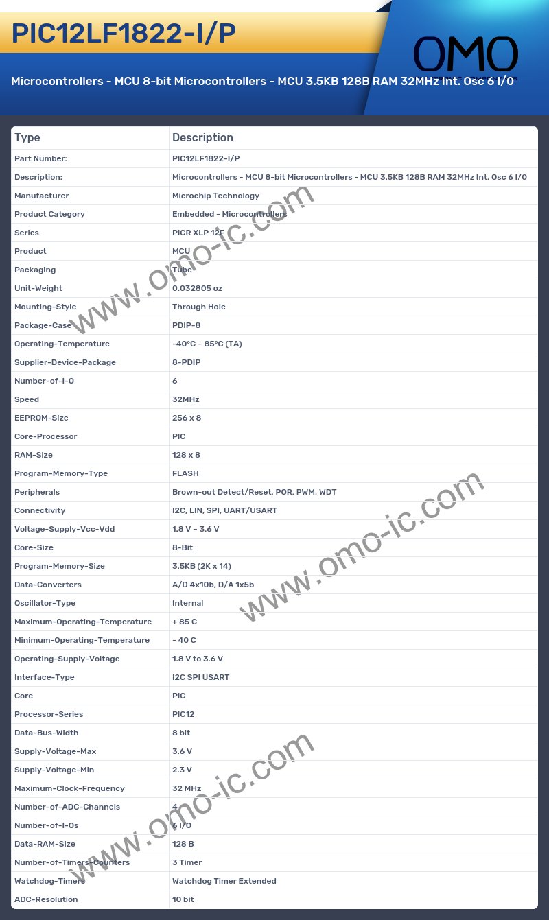 PIC12LF1822-I/P