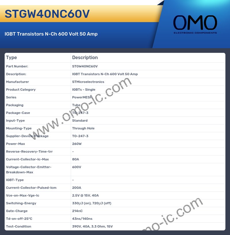 STGW40NC60V