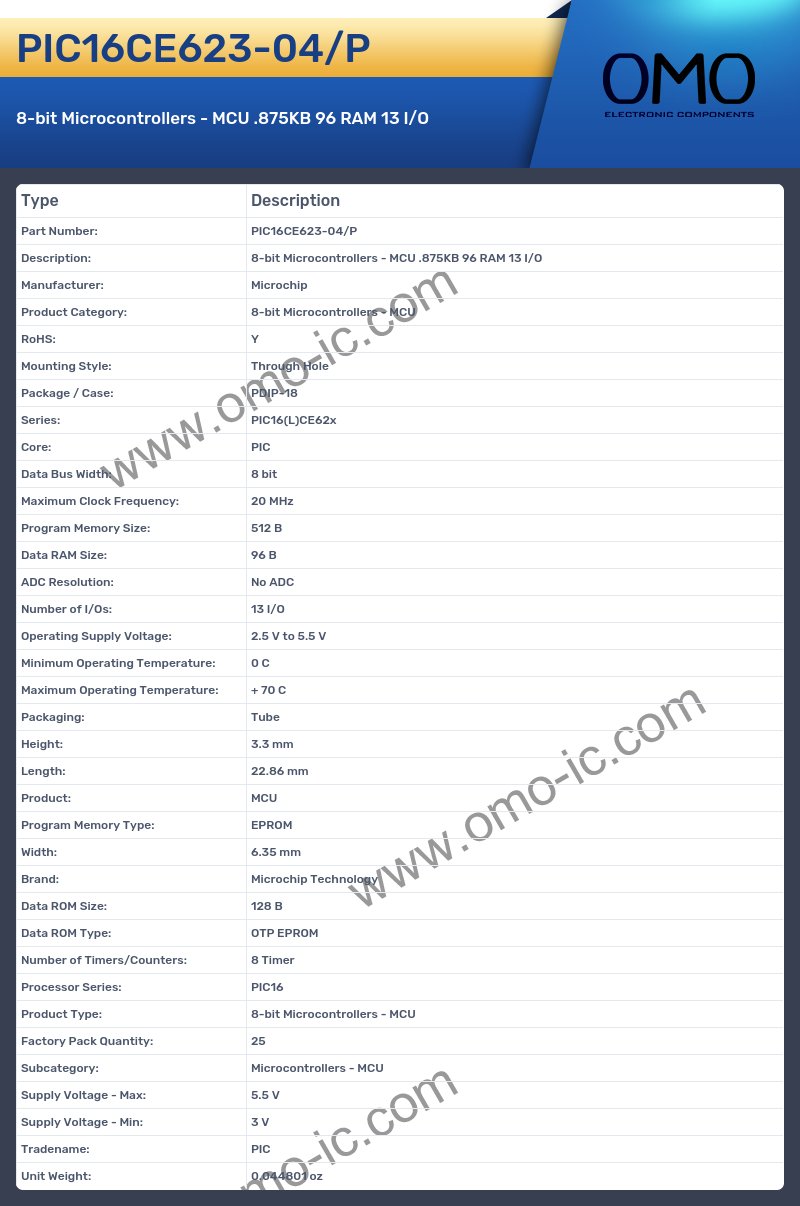 PIC16CE623-04/P