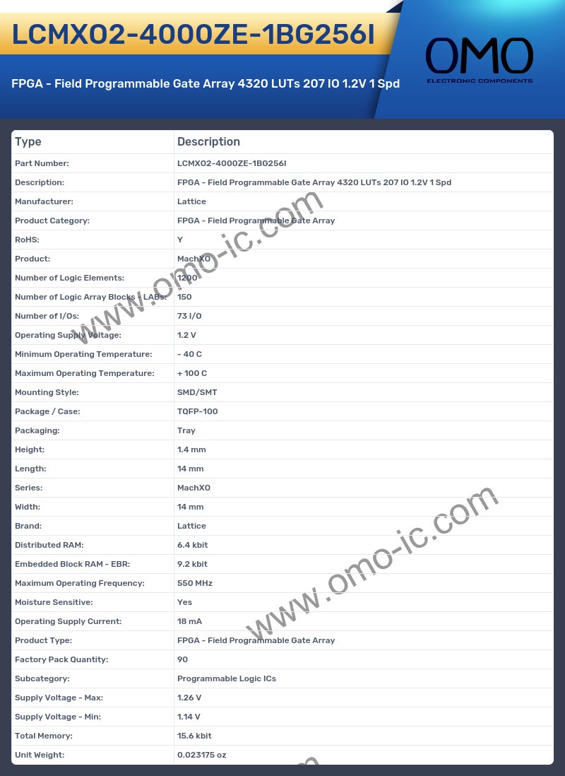 LCMXO2-4000ZE-1BG256I