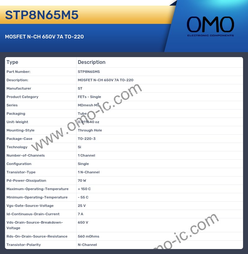 STP8N65M5