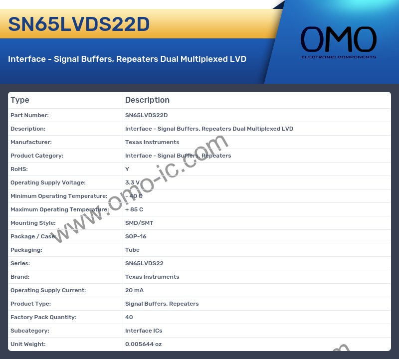 SN65LVDS22D