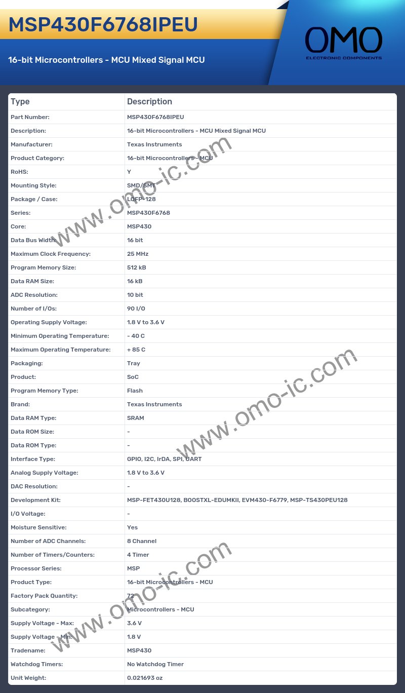 MSP430F6768IPEU