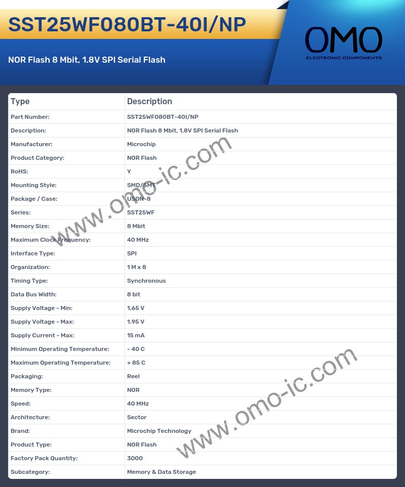 SST25WF080BT-40I/NP