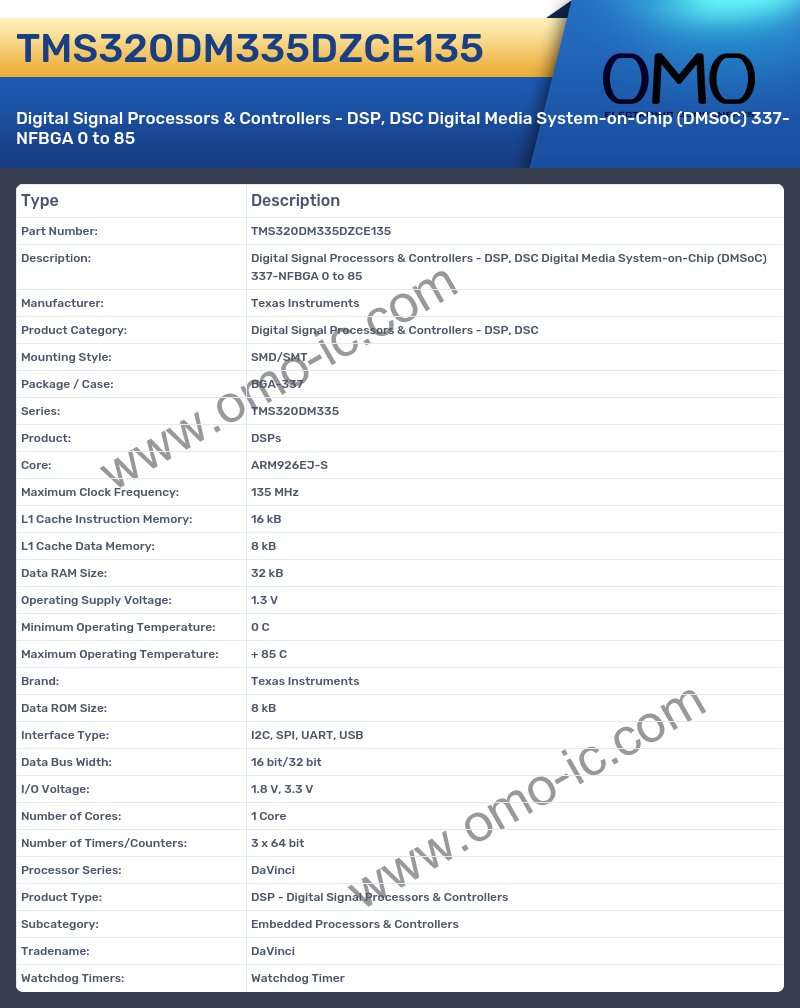 TMS320DM335DZCE135