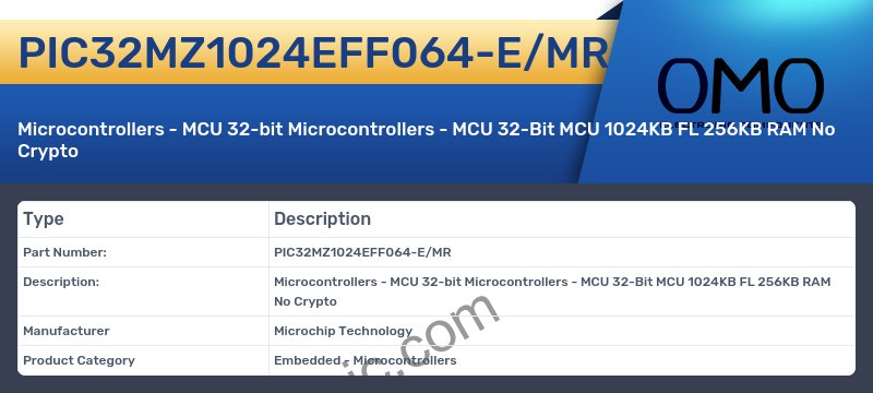 PIC32MZ1024EFF064-E/MR