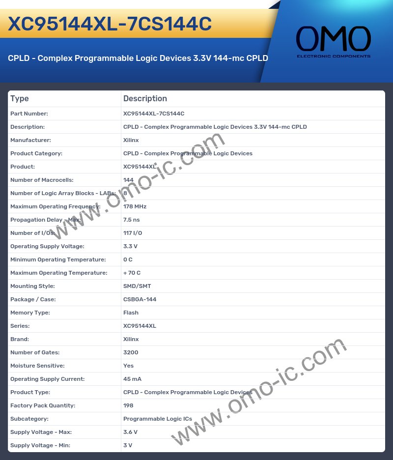 XC95144XL-7CS144C