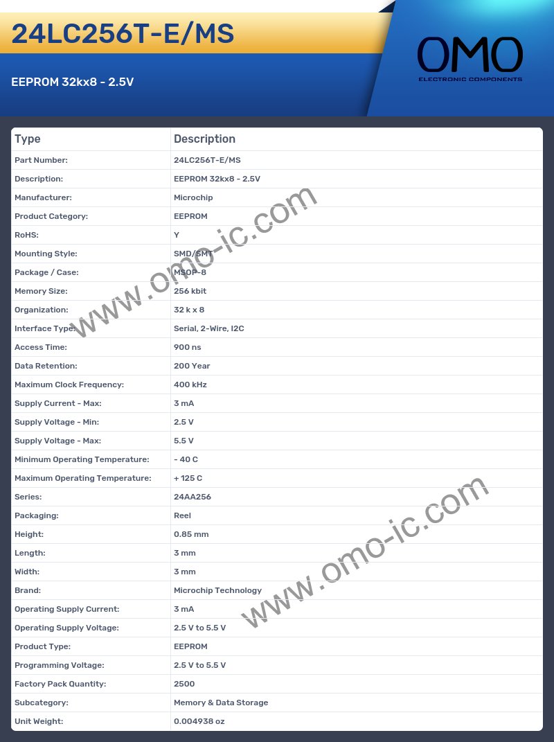 24LC256T-E/MS
