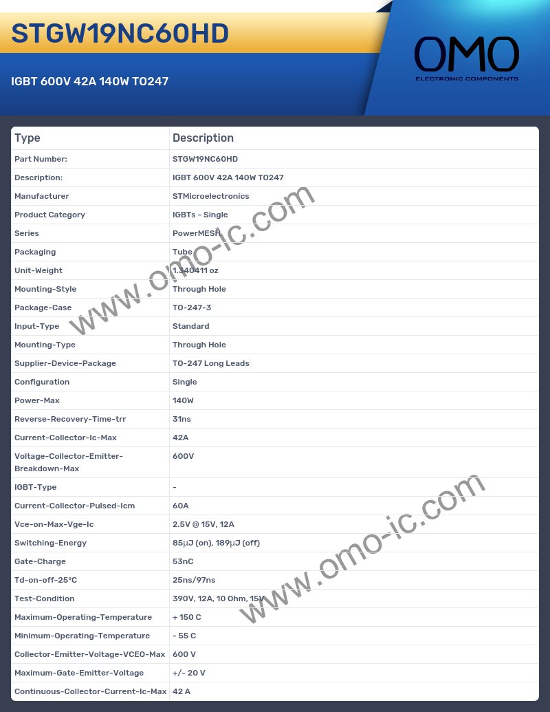 STGW19NC60HD