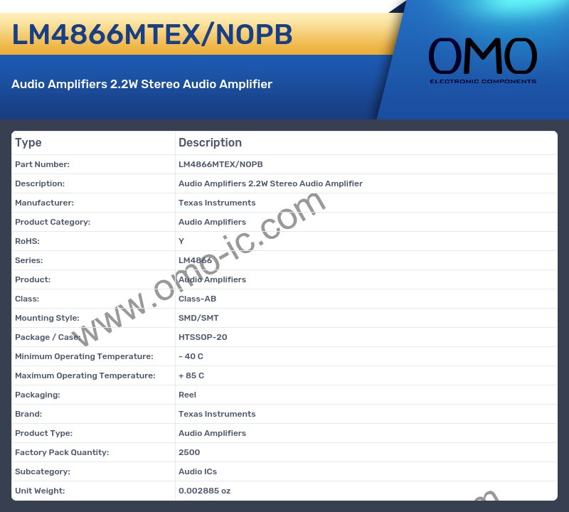 LM4866MTEX/NOPB
