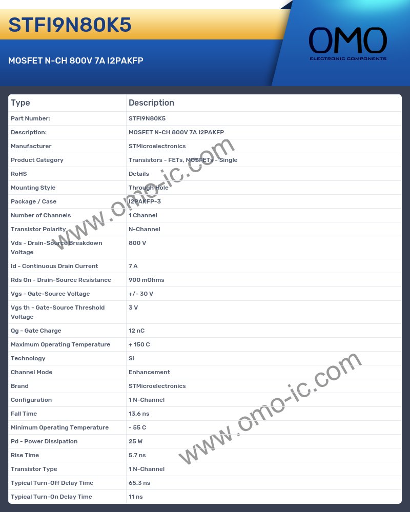 STFI9N80K5