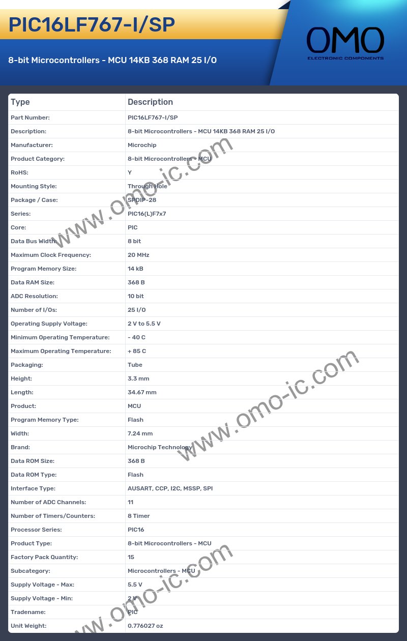 PIC16LF767-I/SP