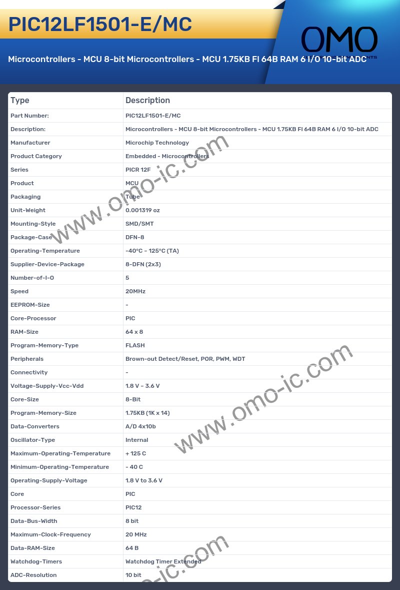 PIC12LF1501-E/MC
