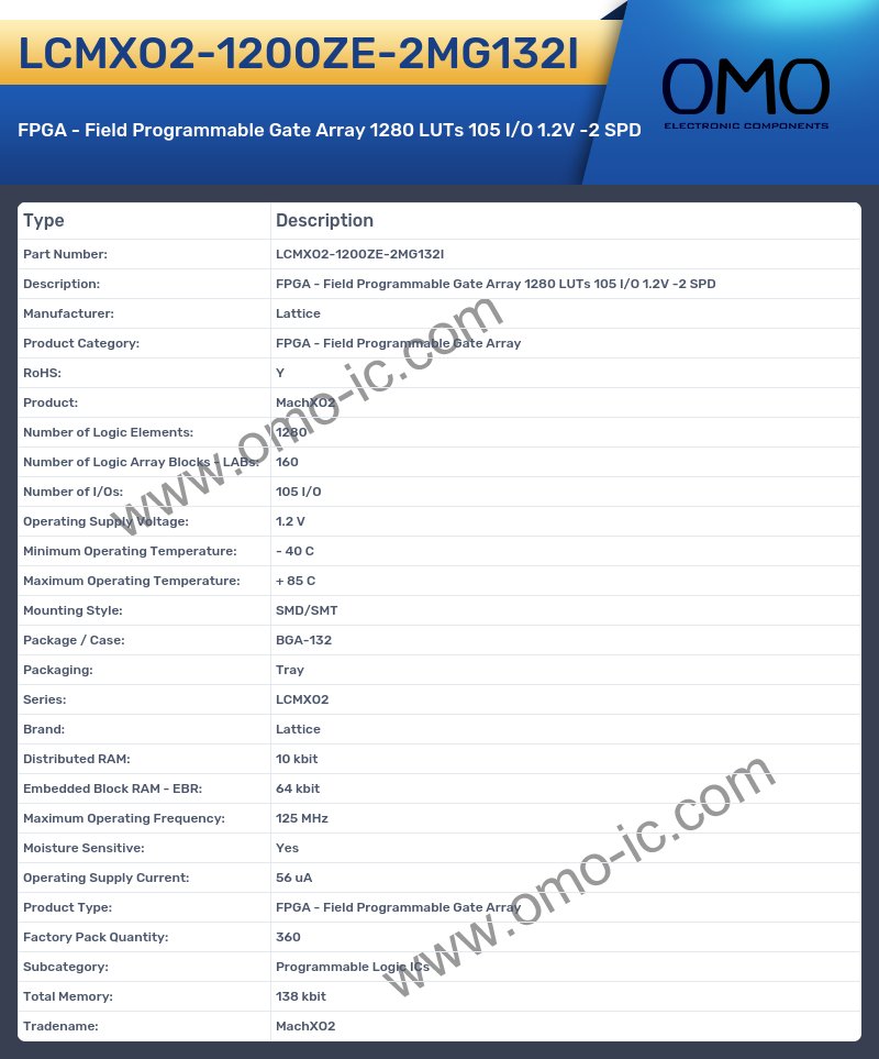 LCMXO2-1200ZE-2MG132I