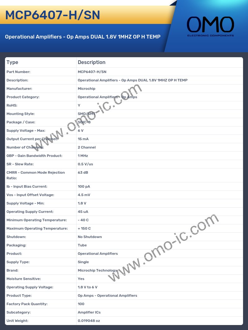 MCP6407-H/SN
