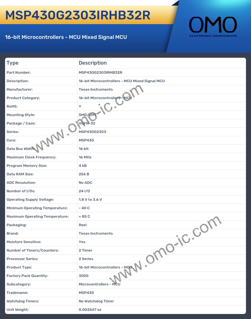 MSP430G2303IRHB32R