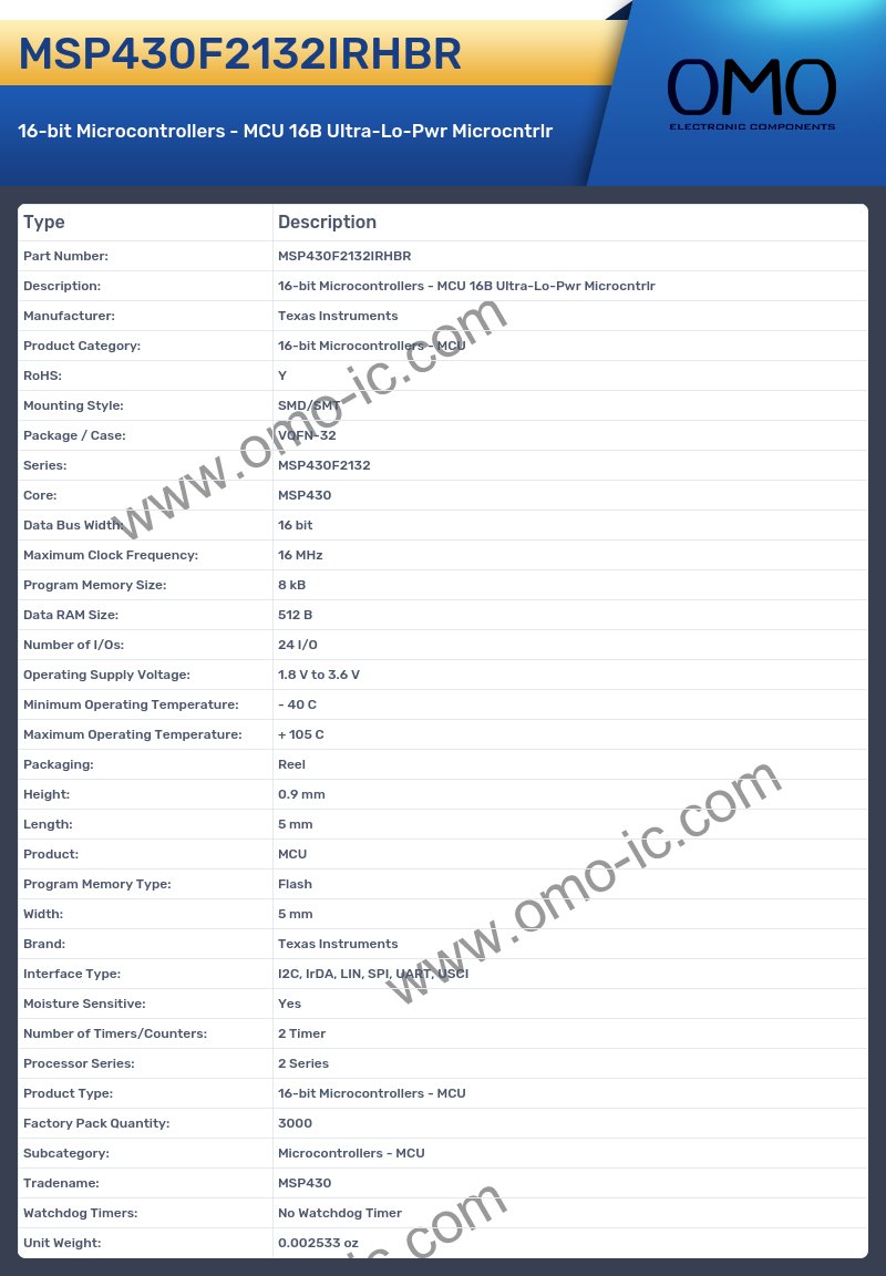 MSP430F2132IRHBR