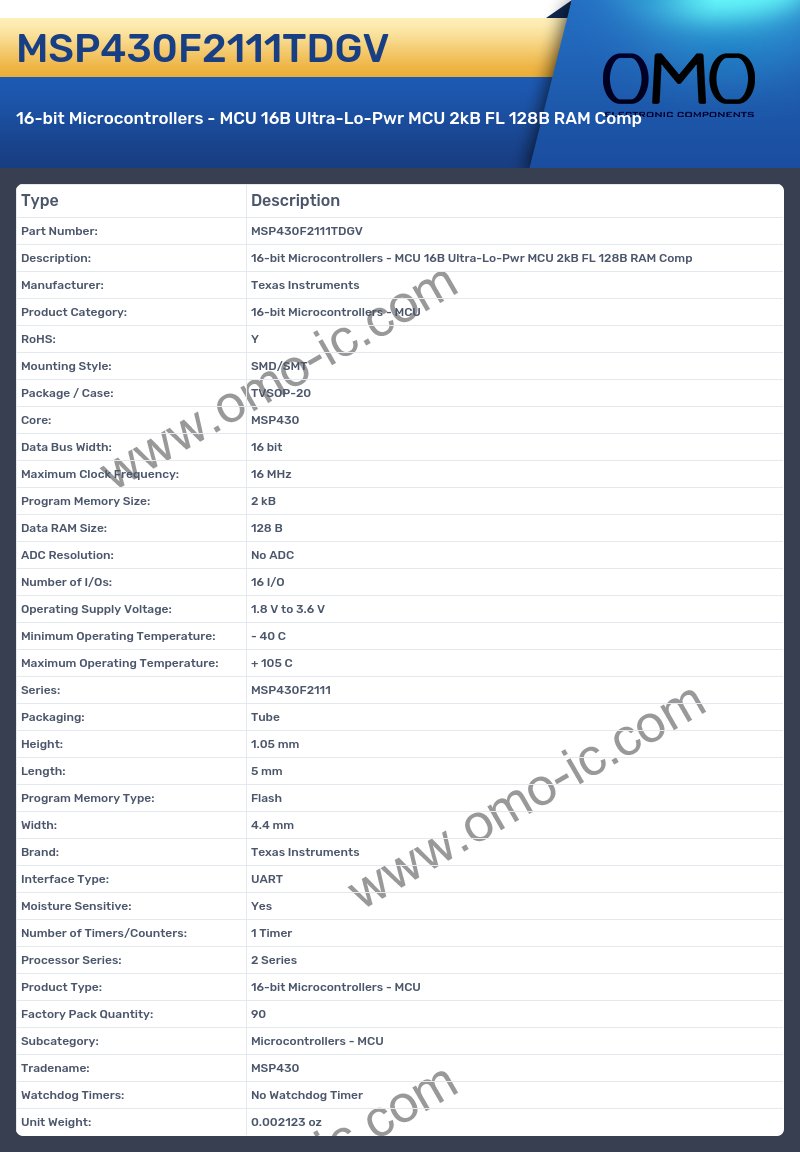 MSP430F2111TDGV