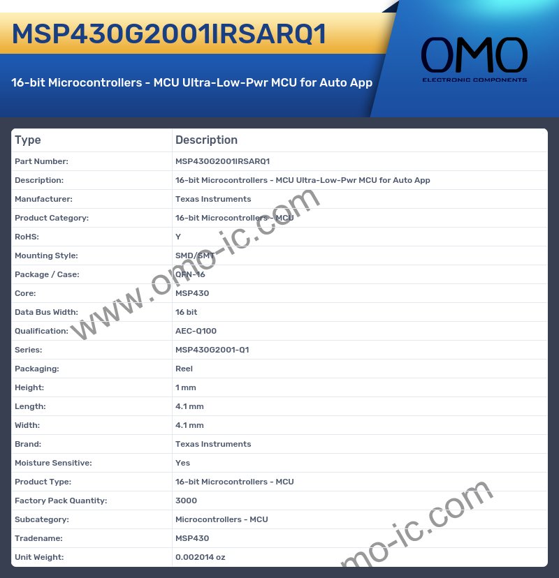 MSP430G2001IRSARQ1