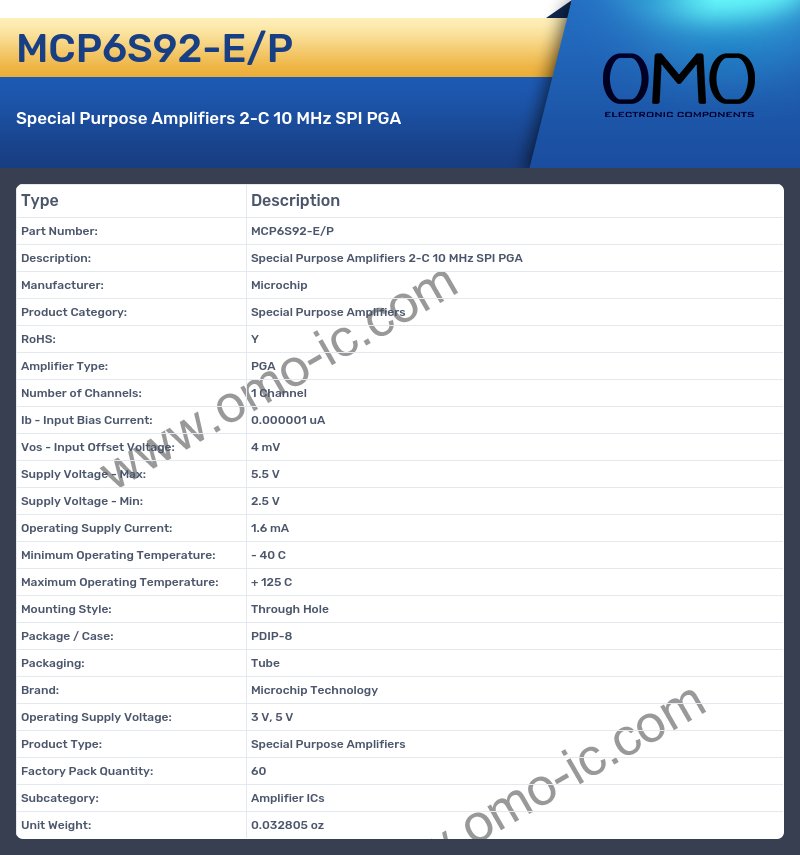 MCP6S92-E/P
