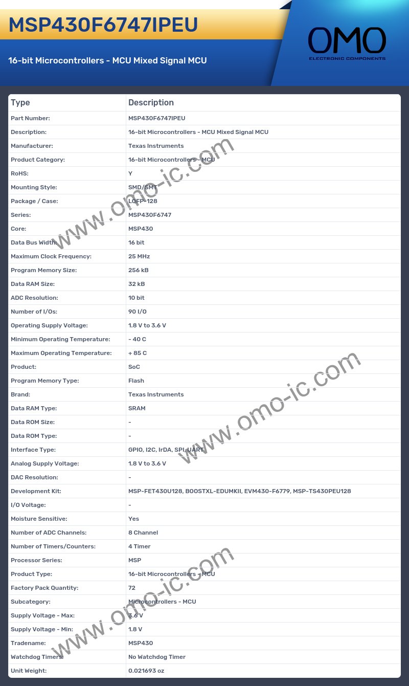MSP430F6747IPEU