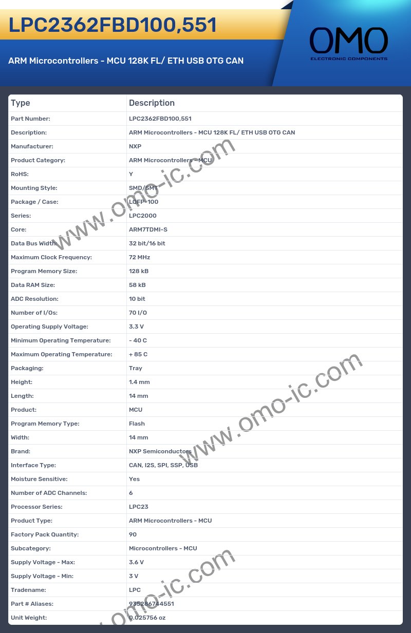 LPC2362FBD100,551