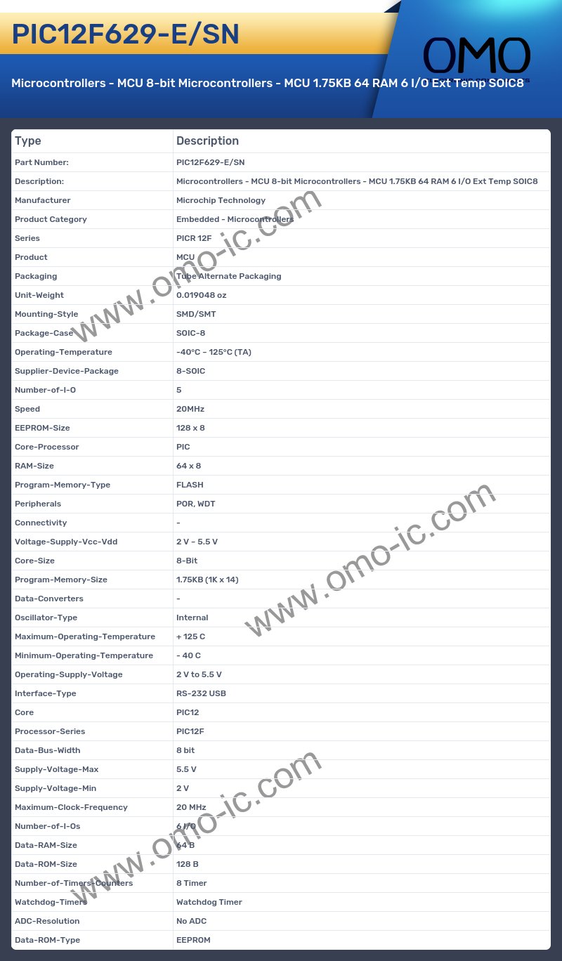 PIC12F629-E/SN