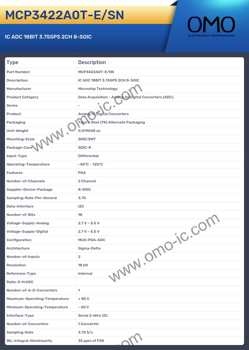 MCP3422A0T-E/SN