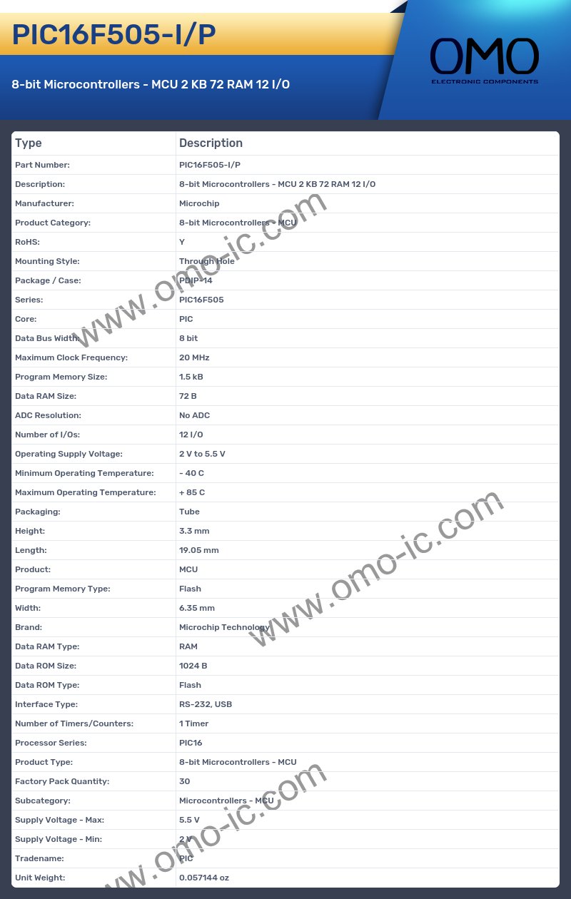 PIC16F505-I/P