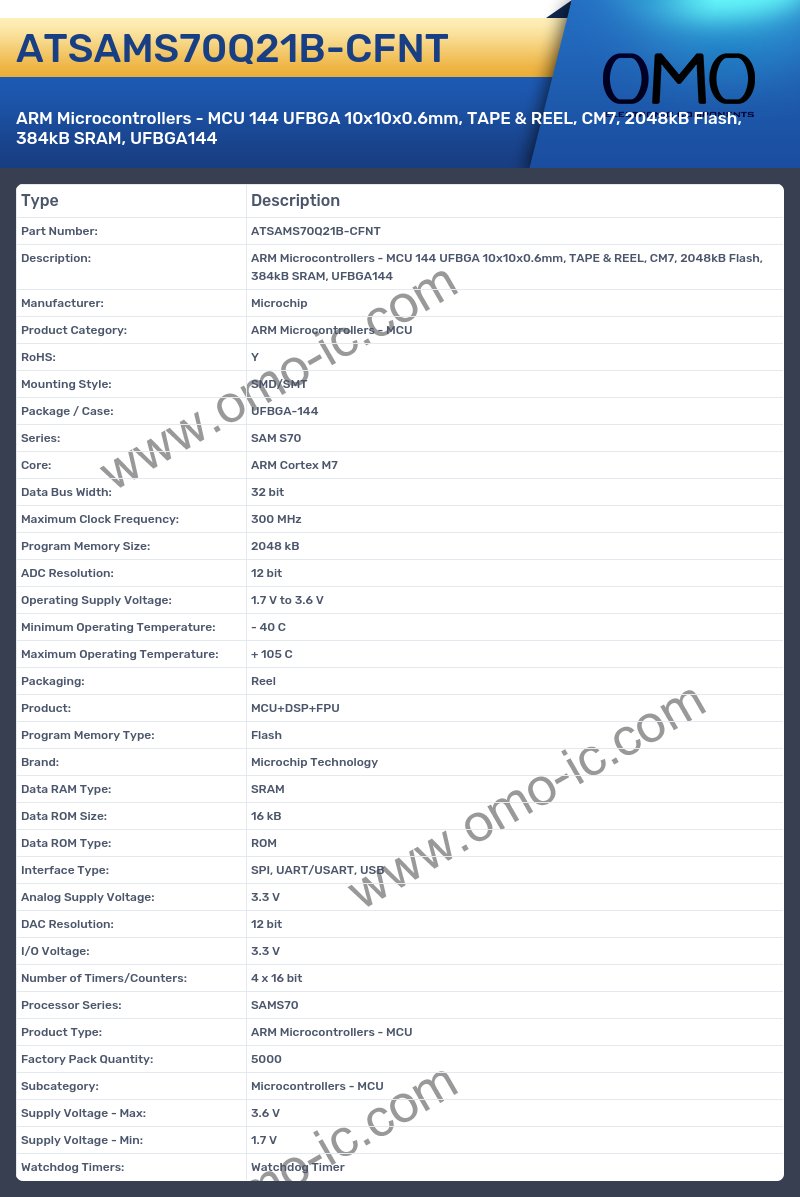 ATSAMS70Q21B-CFNT