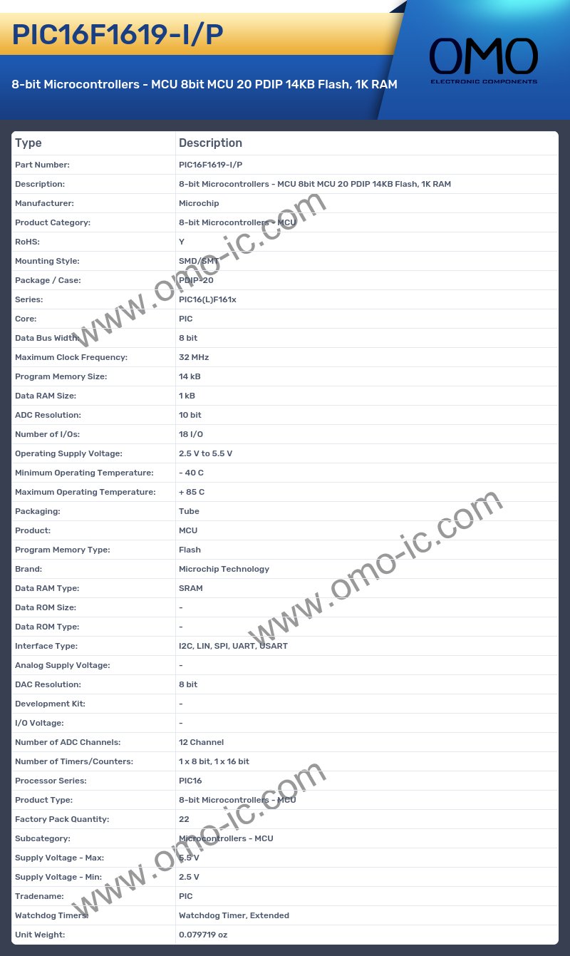 PIC16F1619-I/P
