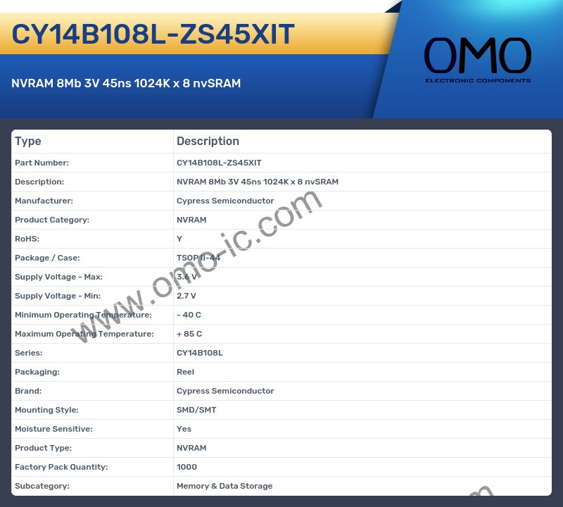 CY14B108L-ZS45XIT