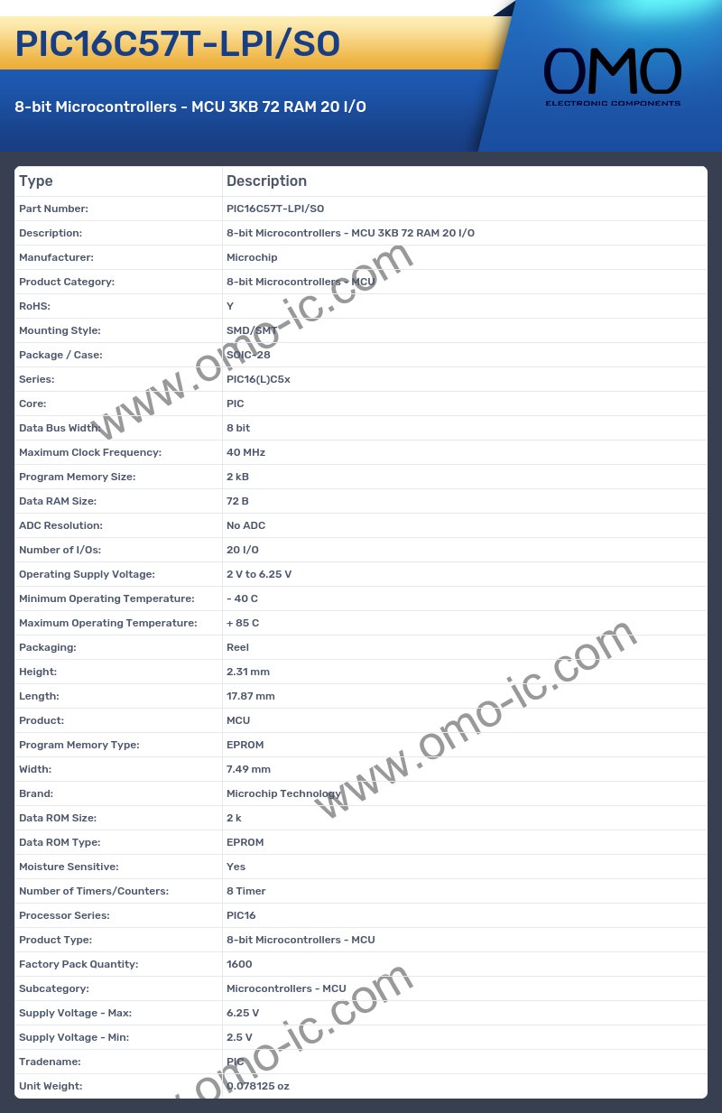 PIC16C57T-LPI/SO