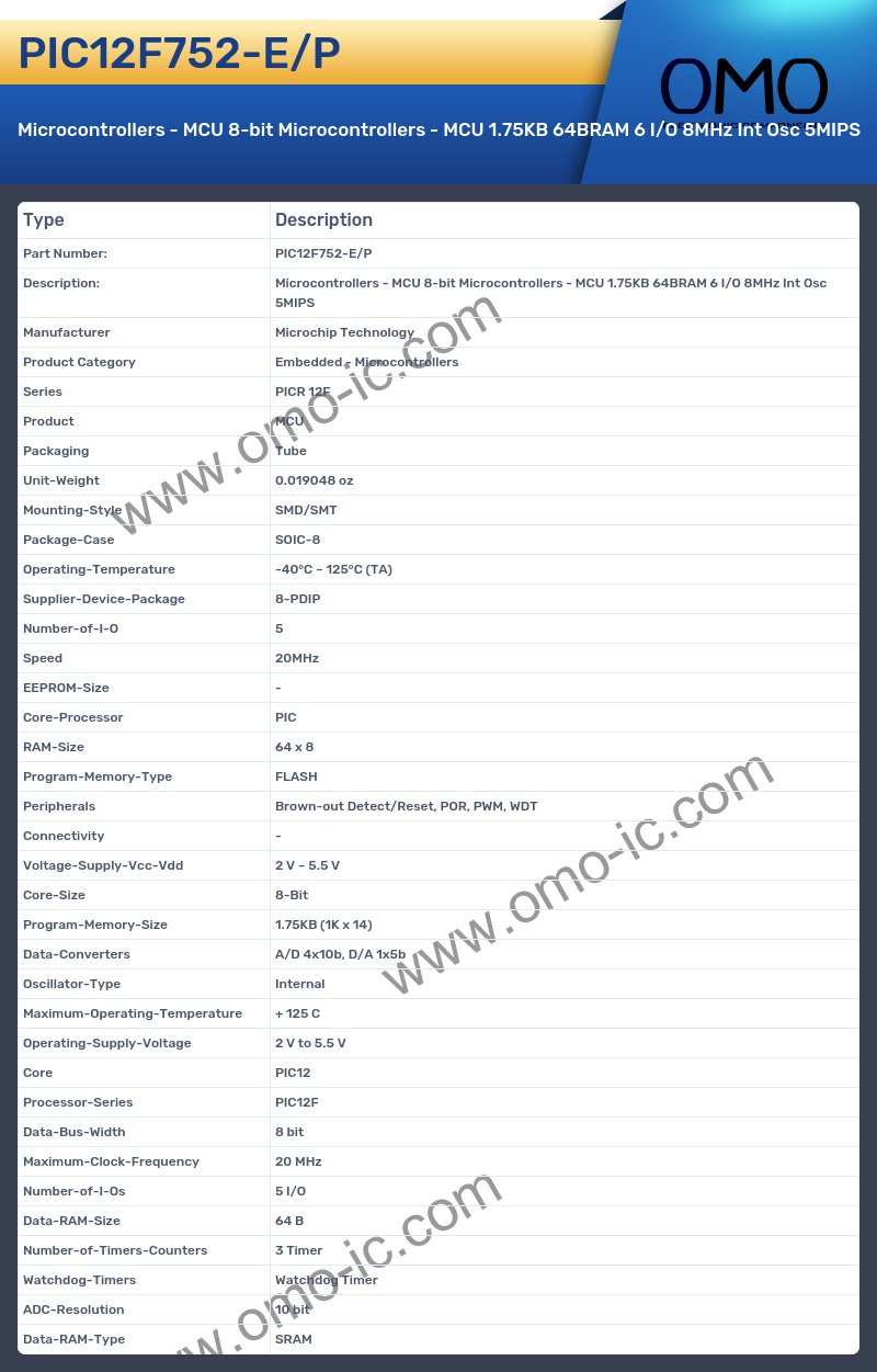 PIC12F752-E/P