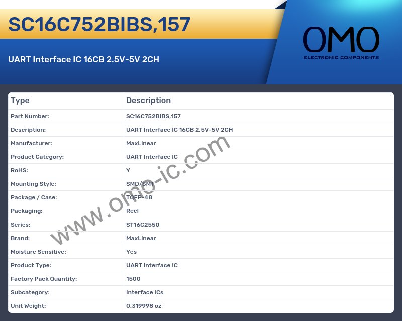 SC16C752BIBS,157