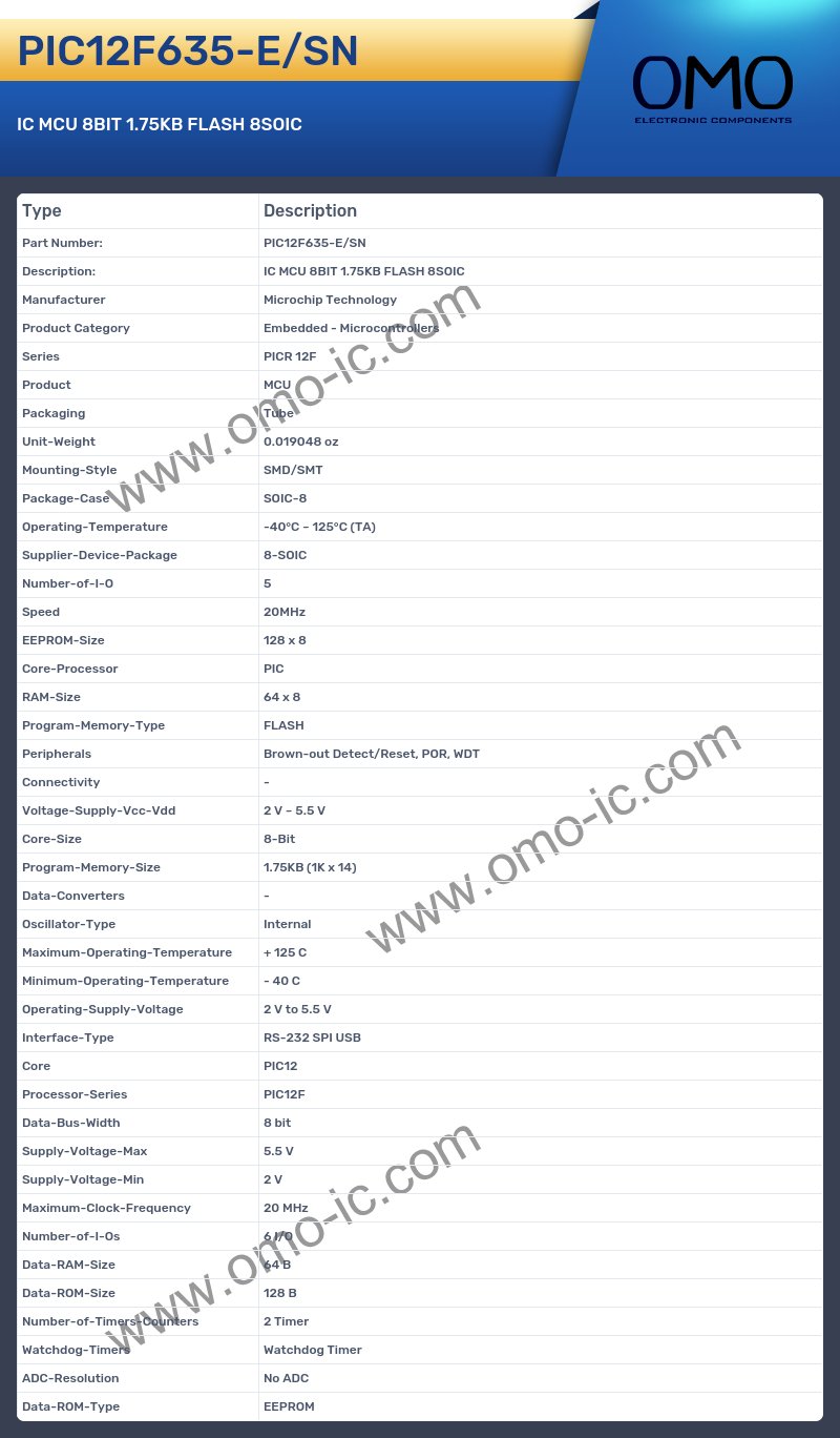 PIC12F635-E/SN