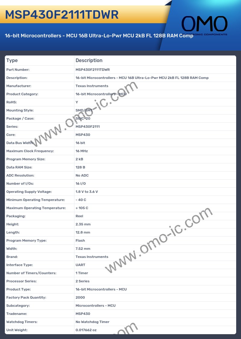 MSP430F2111TDWR
