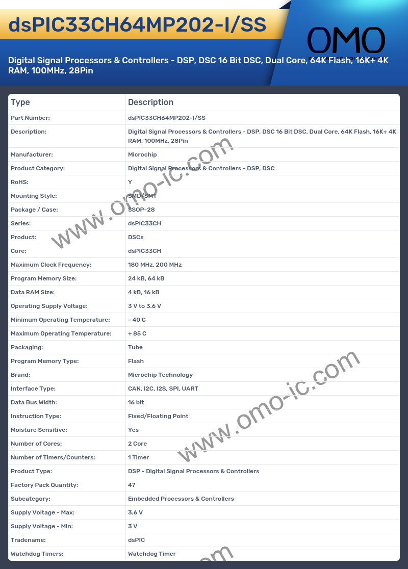 dsPIC33CH64MP202-I/SS