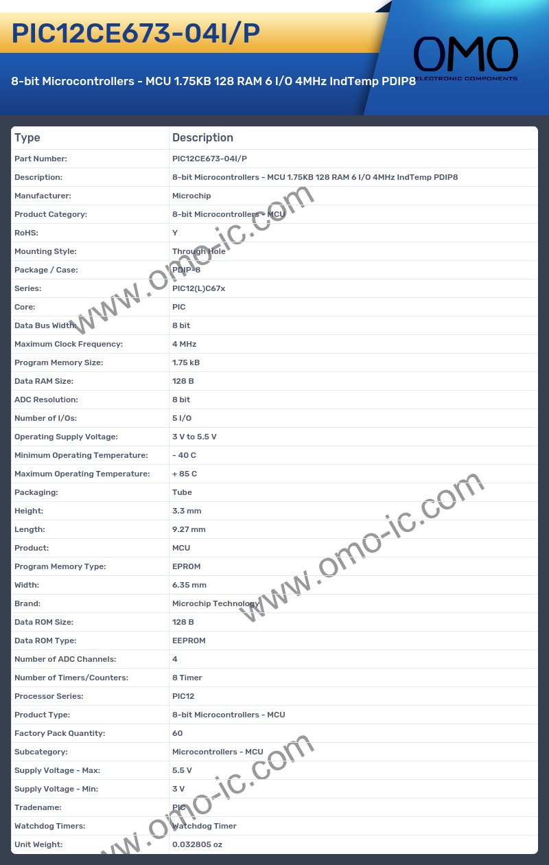 PIC12CE673-04I/P