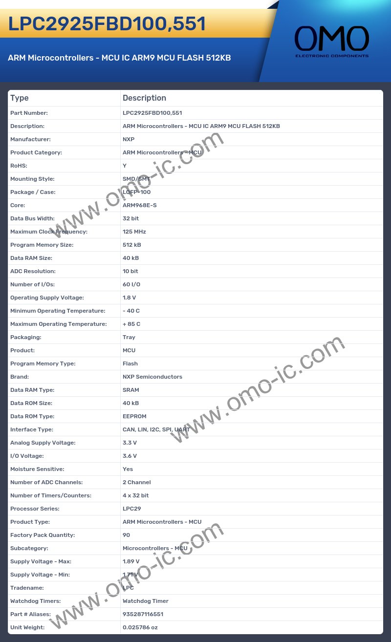 LPC2925FBD100,551
