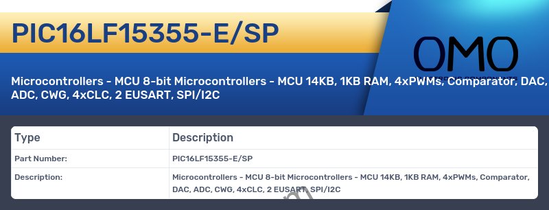 PIC16LF15355-E/SP