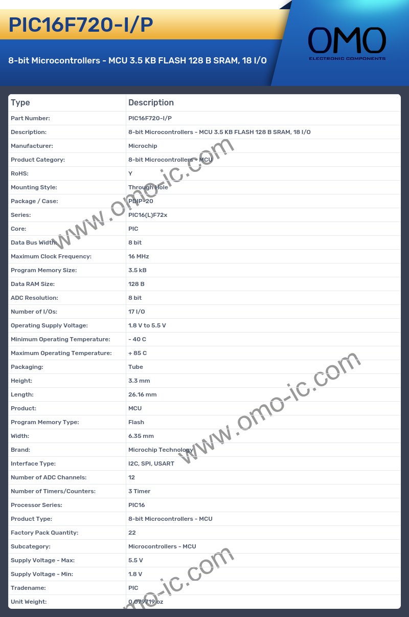 PIC16F720-I/P